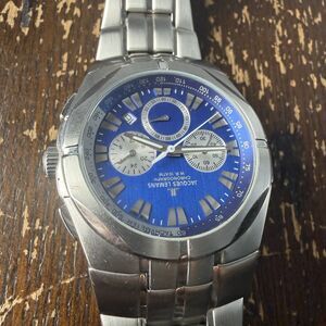 Jacques Lemans 1-1348 Chronograph Mens Vintage Watch With Brand New Battery